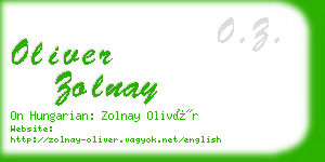 oliver zolnay business card